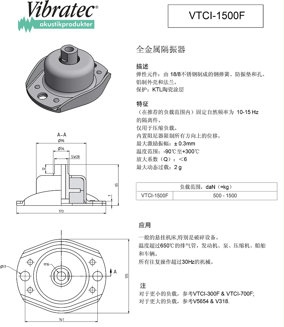 VTCI-1500F全金属隔振器