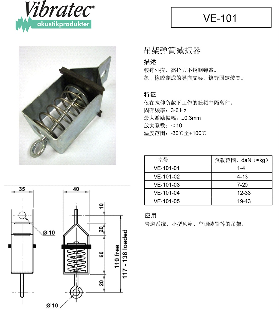 VE-101吊架弹簧减振器